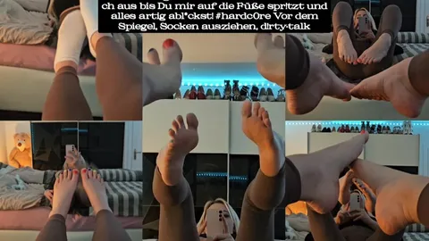 9:36 Fußfetisch, geile bunt lackierte Fußnägel, dominantes Video deiner göttlichen Queen, ich befehle Dir detailliert meine Füße zu lecken, Deinen P****l zu w*****n und demütige Dich währenddessen, la