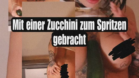 Mit einer Zucchini besorgt 😱😱