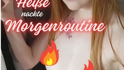 Meine heiße nackte Morgenroutine! Dusche, Eincremen, Einseifen, nackt im Bett.