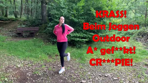 KRASS! Beim Joggen Outdoor AO gef**kt! C******E!