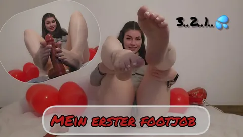 Mein erster footjob, hältst du es aus?