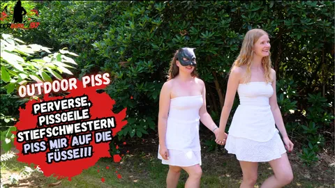 Unschuldige Teen Stiefschwestern P**sen sich auf die Füße!