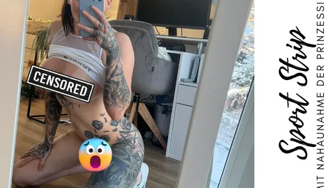 Sport Strip mit Nahaufnahme der Prinzessin