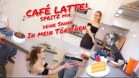 Café Latte! SPRITZ mir deine Sahne in mein Törtchen!! C******e Nylons High Heels