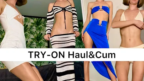 Ich masturbiere, während ich dir meine Kleidung zeige. Try-on Haul