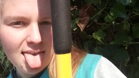 War gerade geil im Garten