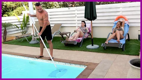 POOLBOY VERFÜHRT?! SPERMAFRESSE FÜR FRECHE DREIERSCHLAMPEN!