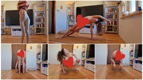 Eine nackte Yoga Stunde