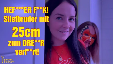 HEFTIGER F**K! Stiefbruder mit 25cm zum DREIER verführt!