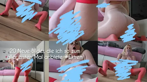 20 Nylon Sb Bilder, Squirting, P***yf**k mit 2 Dildos gleichzeitig in 1 Loch, alles mit Gesicht, Dildo reiten, dicke Titten + blowjob
