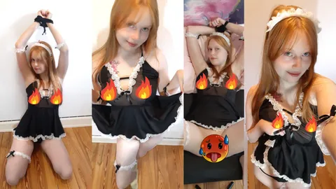 Holde Maid macht es sich gefesselt selbst?!