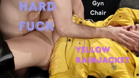 First Face Reveal – Yellow Rainjacket Hard F**k on Gyn Chair