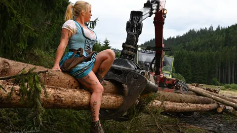 Dirndlshooting auf dem Rückezug mit Tatoue Jenny