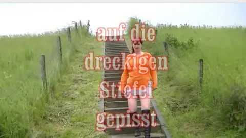 auf die dreckigen Stiefel gep**st