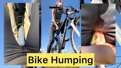 Rubbing my bike seat while riding and getting an orgasm in my leggings so unusual way. Skinny, leggings, natural, humping