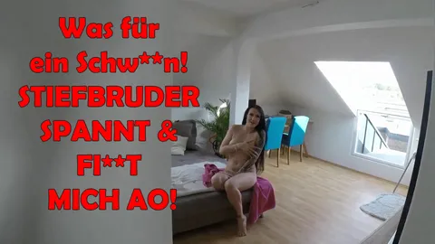 Was für ein Schwein! STIEFBRUDER SPANNT und F**KT MICH AO!