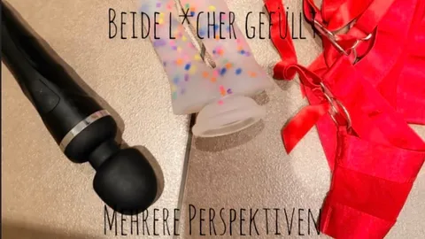 Doppeldildo mit geilen Orgasmus