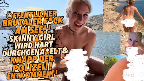 BRUTALER F**K AM SEE! KNAPP VON DER POLIZEI ENTKOMMEN!!