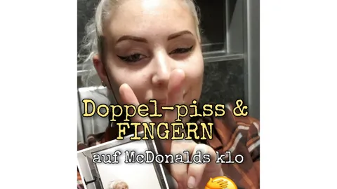 McDonalds-klo 😜 doppel-p**s & fingern🔞💦